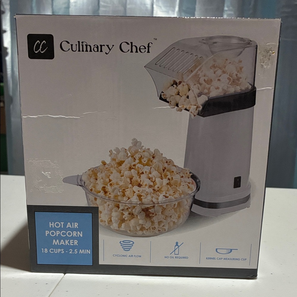 White Hot Air Popcorn Maker